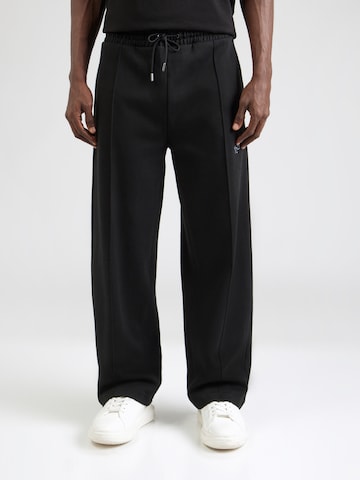 HUGO - Pierna ancha Pantalón 'Dadsinolo' en negro: frente