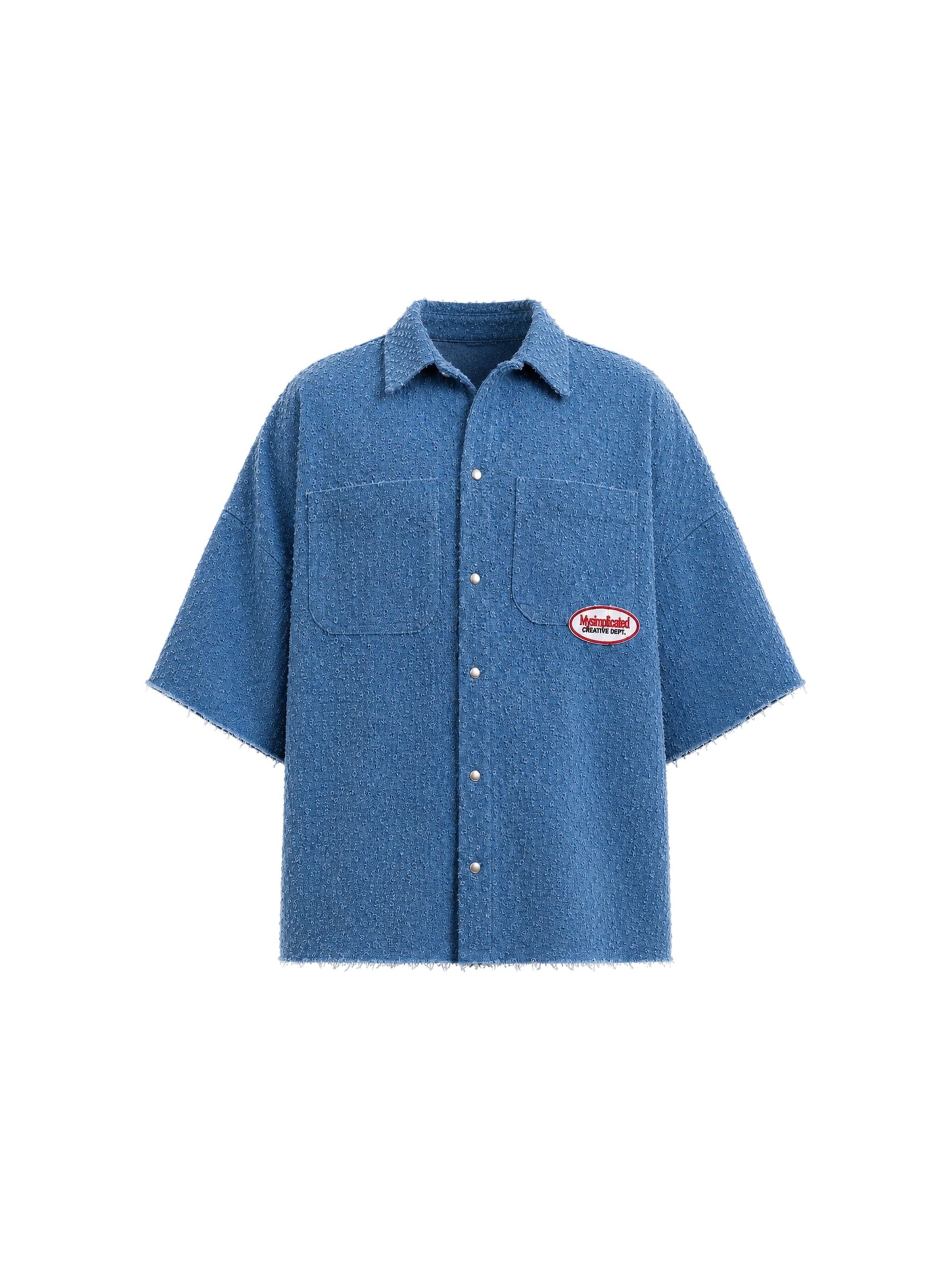 Bluză 'Blue Collar' de la mysimplicated pe albastru: față