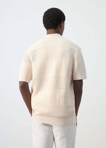 MANGO MAN Knit Cardigan 'Morisca' in Beige