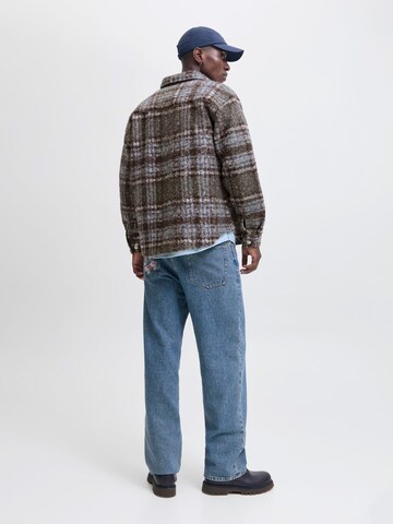 JACK & JONES Средняя посадка Рубашка 'DENVER' в Коричневый