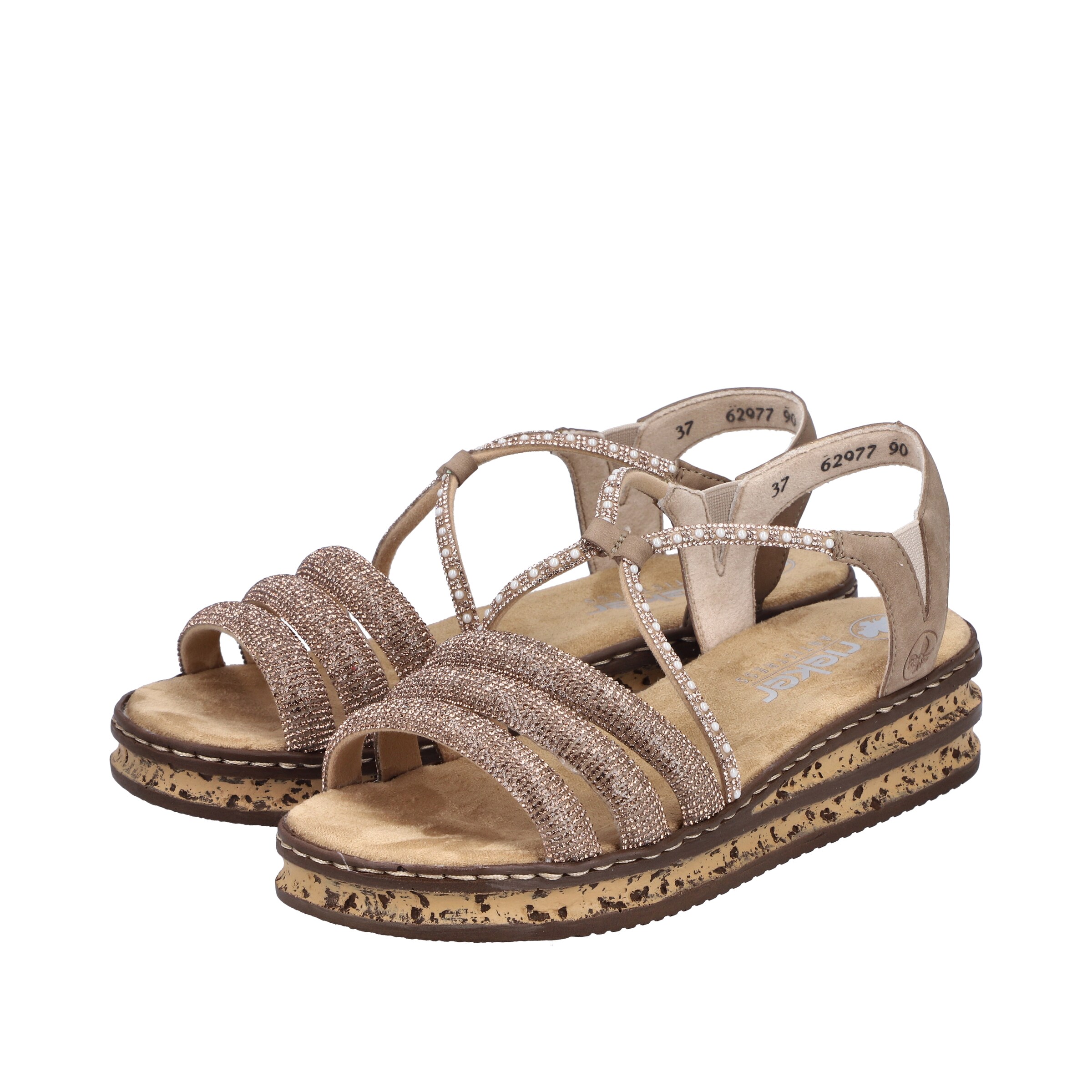 Rieker Strap Sandals '62977' in Brown