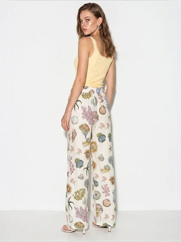 Wide Leg Pantalon Bianco Lucci en mélange de couleurs