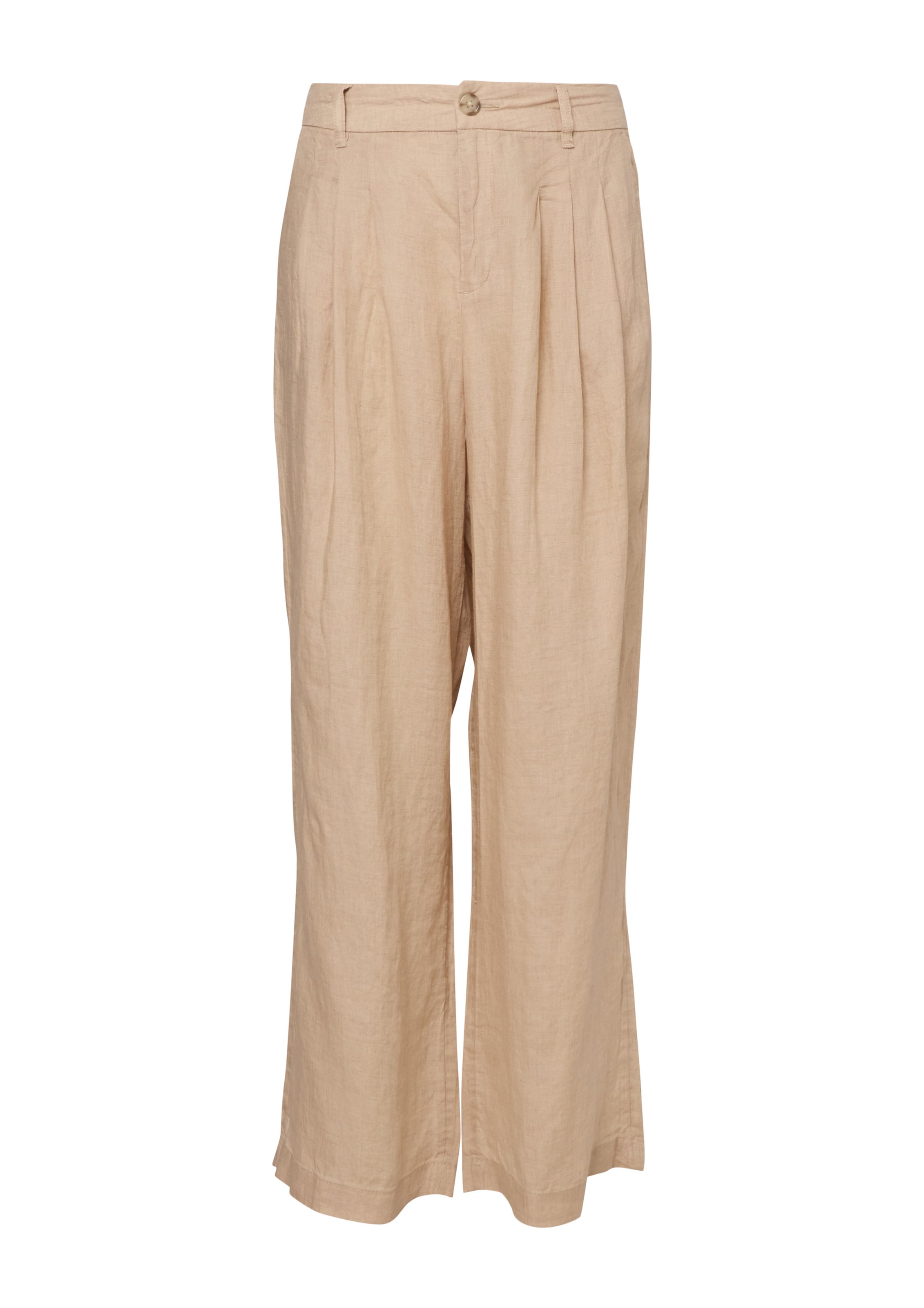 Wide Leg Pantalon à pince s.Oliver en beige : devant