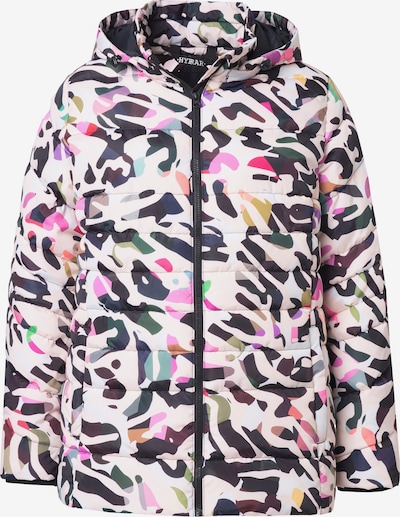 Ulla Popken Steppjacke in M-L in himmelblau / hellpink / schwarz / weiß, Produktansicht