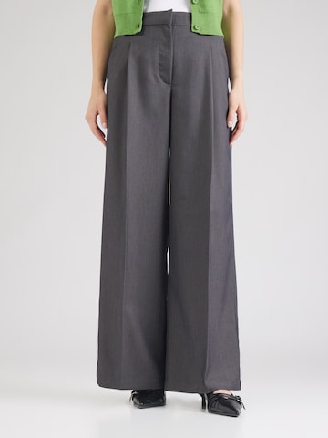 Wide Leg Pantalon à pince Monki en gris : devant