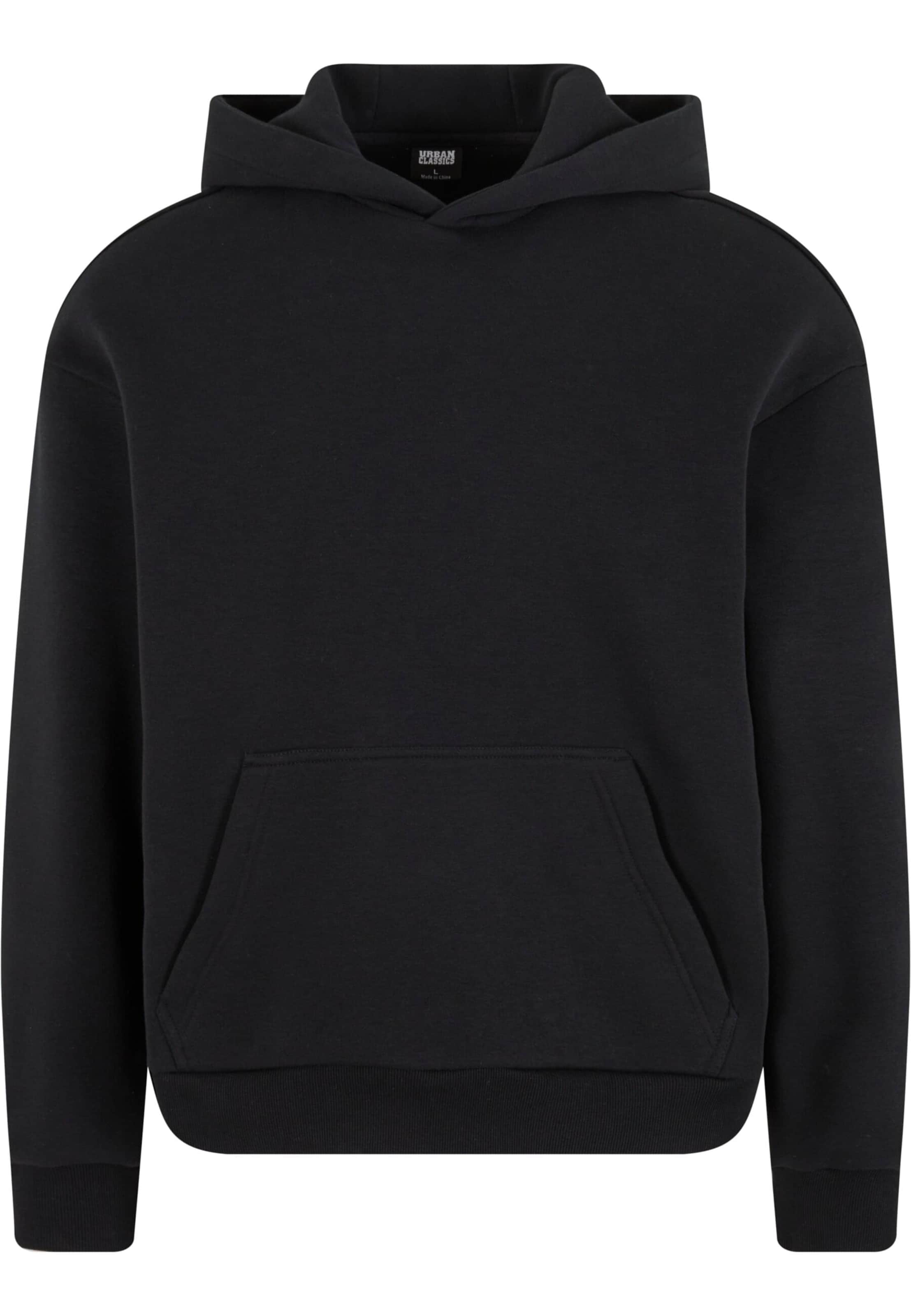 Urban Classics Sweatshirt 'Fluffy' in Black: front