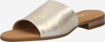 GABOR Mules in Gold: front