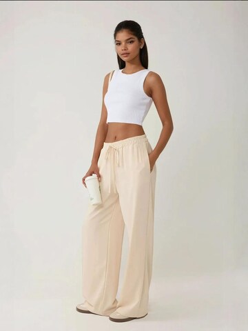 Wide Leg Pantalon Hiccup en beige