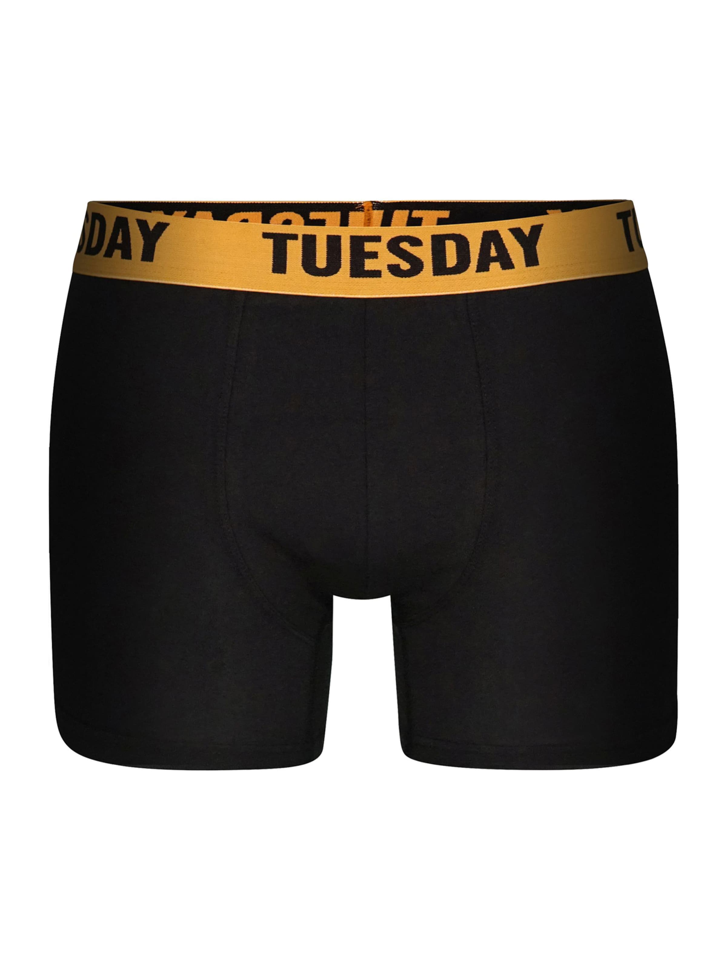 Boxer 'Monday Sunday' di Happy Shorts in nero