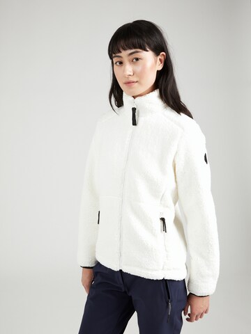 ICEPEAK Athletic Fleece Jacket 'ADELINE' in White: front