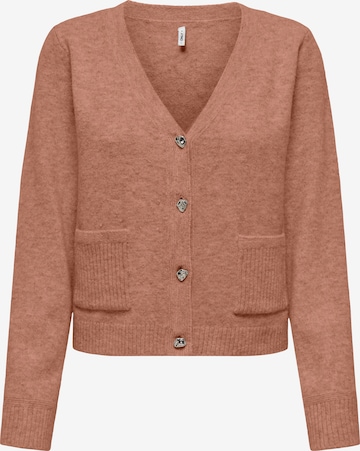 ONLY Knit Cardigan in Brown: front