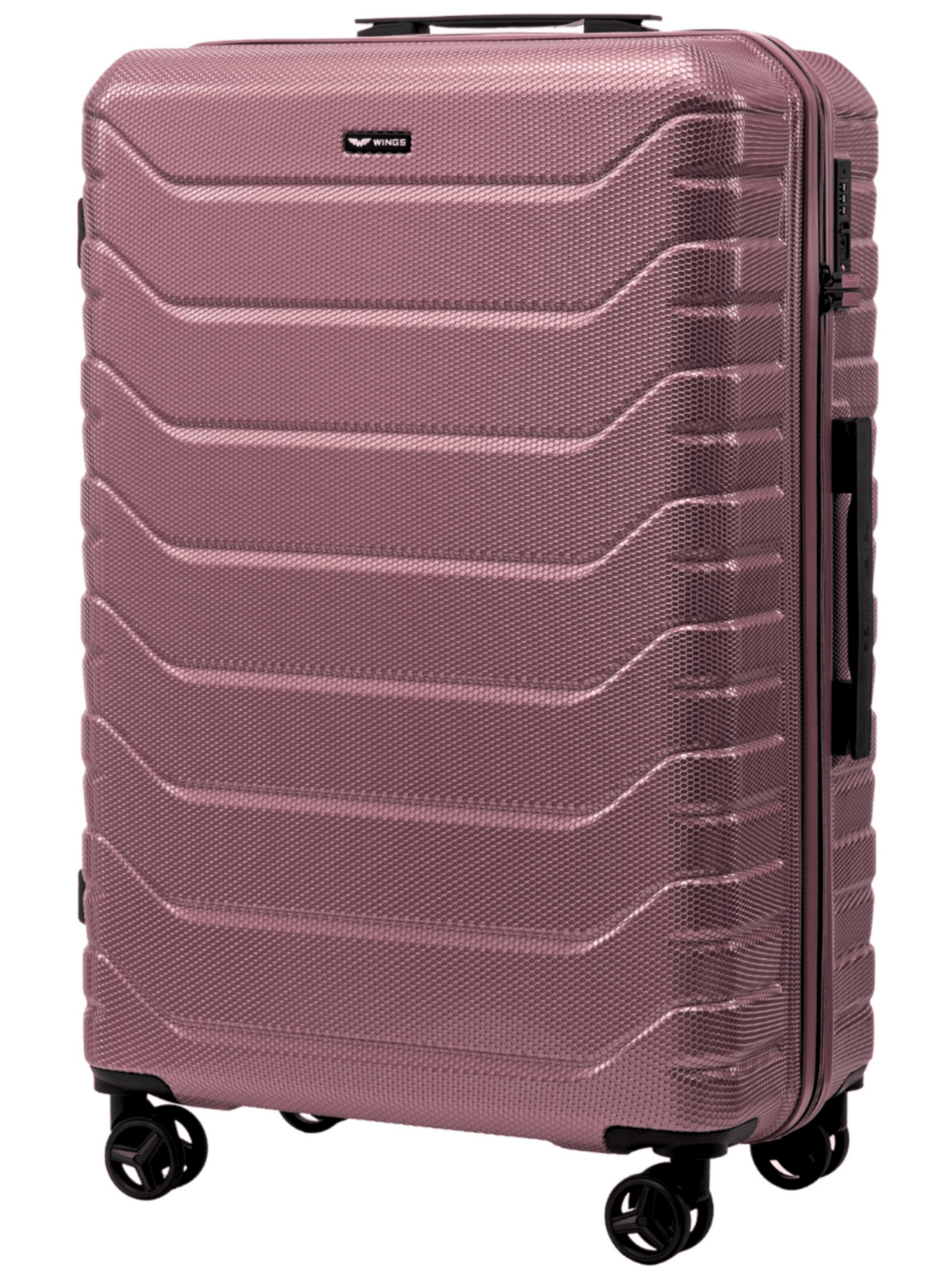 WINGS Trolley 'WINGS CRAKE Travel Suitcase Size L 96L with Spinner Wheels and Telescopic Handle'‌‌‌‌‌ in Pink: Vorderseite