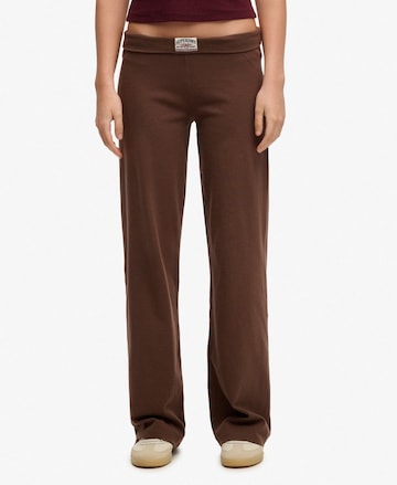 Pantalon de sport 'Athletic Essentials' Superdry & Co en marron : devant