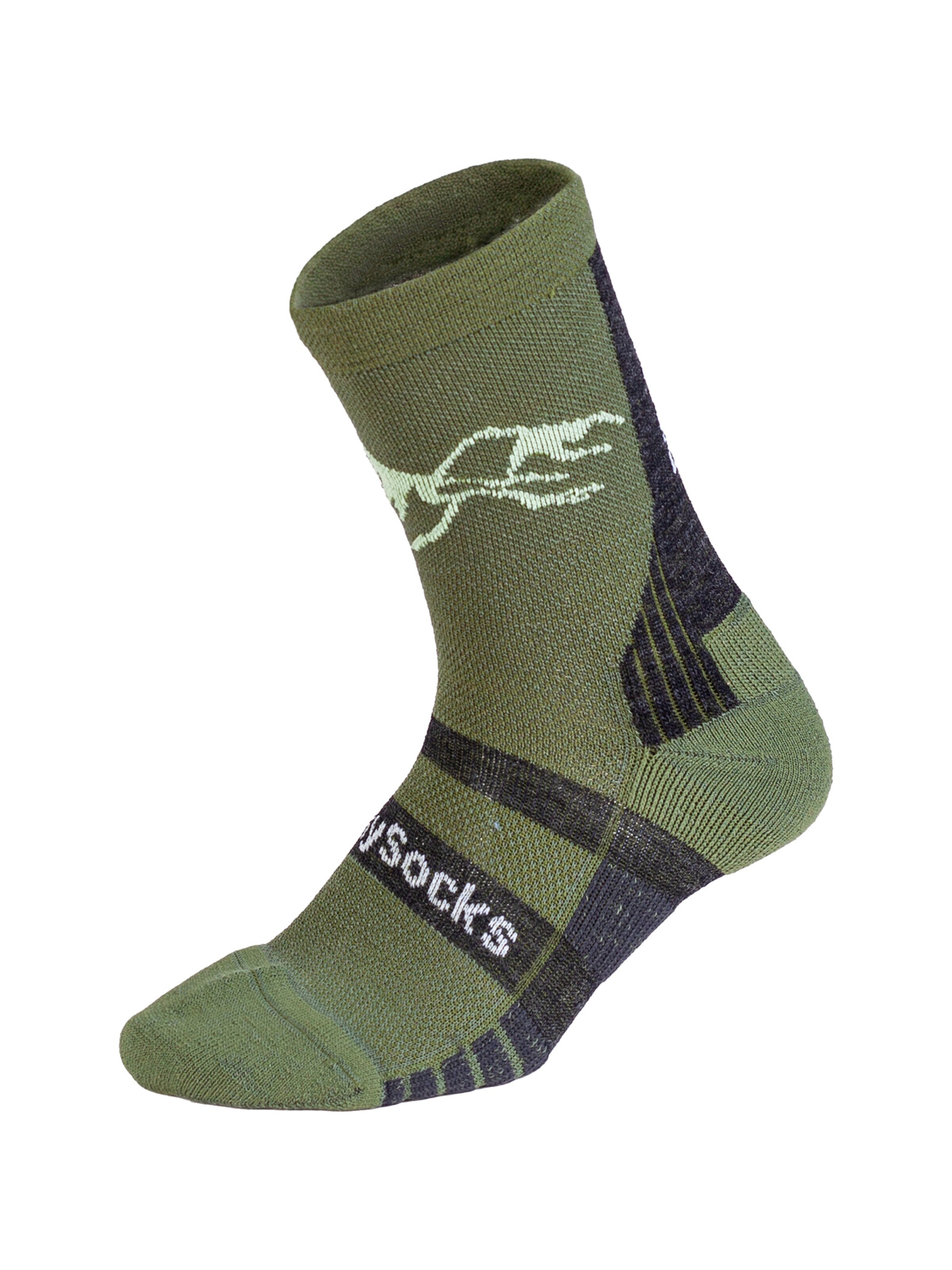 Chaussettes de sport 'Active Merino ' DillySocks en vert : devant