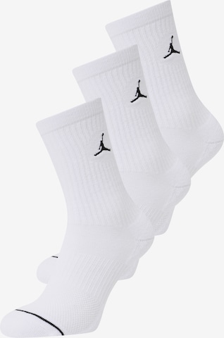 Chaussettes Jordan en blanc : devant