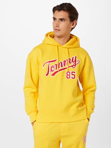 Tommy Jeans Sweatshirt in Geel: voorkant