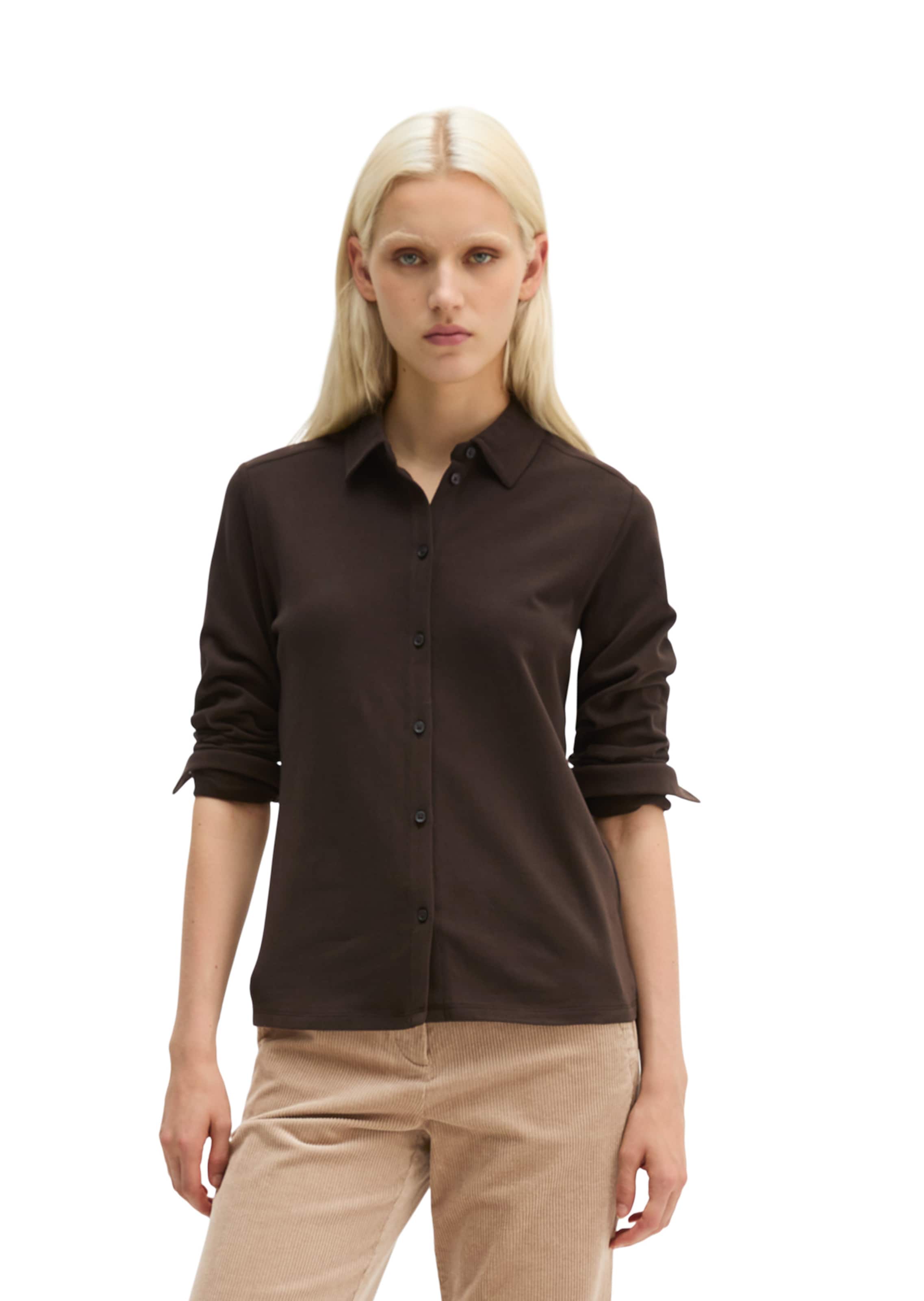 Marc O'Polo Blouse in Bruin: voorkant