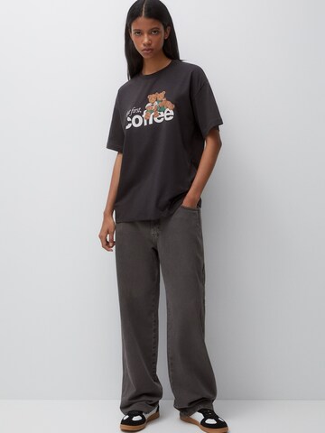 Pull&Bear Тениска в сиво