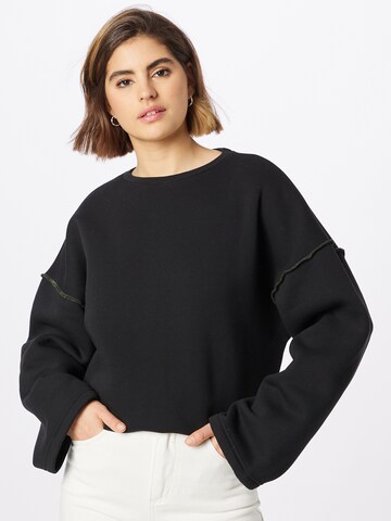 MisspapSweater majica - crna boja: prednji dio