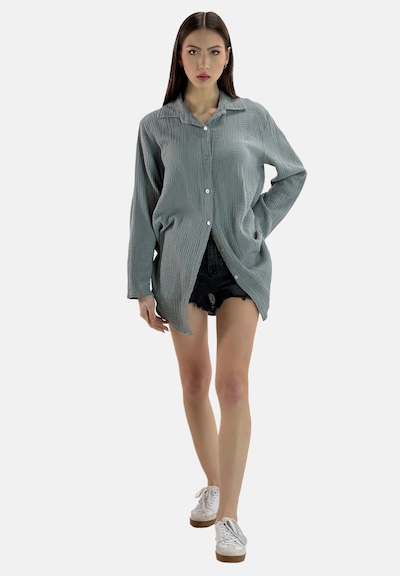 Elara Chemisier en XS-XL en gris foncé, Vue avec produit