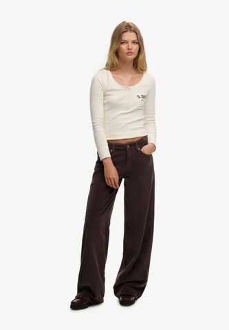 Baggy Pantalon 'Jumbo' Superdry en marron