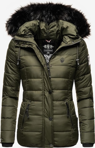 NAVAHOO Winter Jacket 'Zuckerbiene' in Green: front