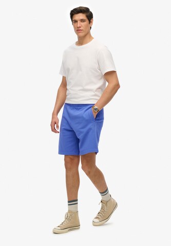 Superdry Regular Trousers 'Essential' in Blue