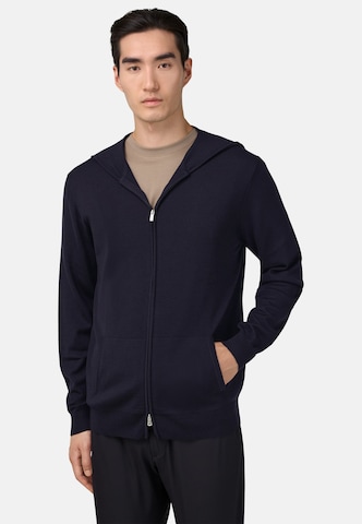 Vestes en maille Boggi Milano en bleu : devant