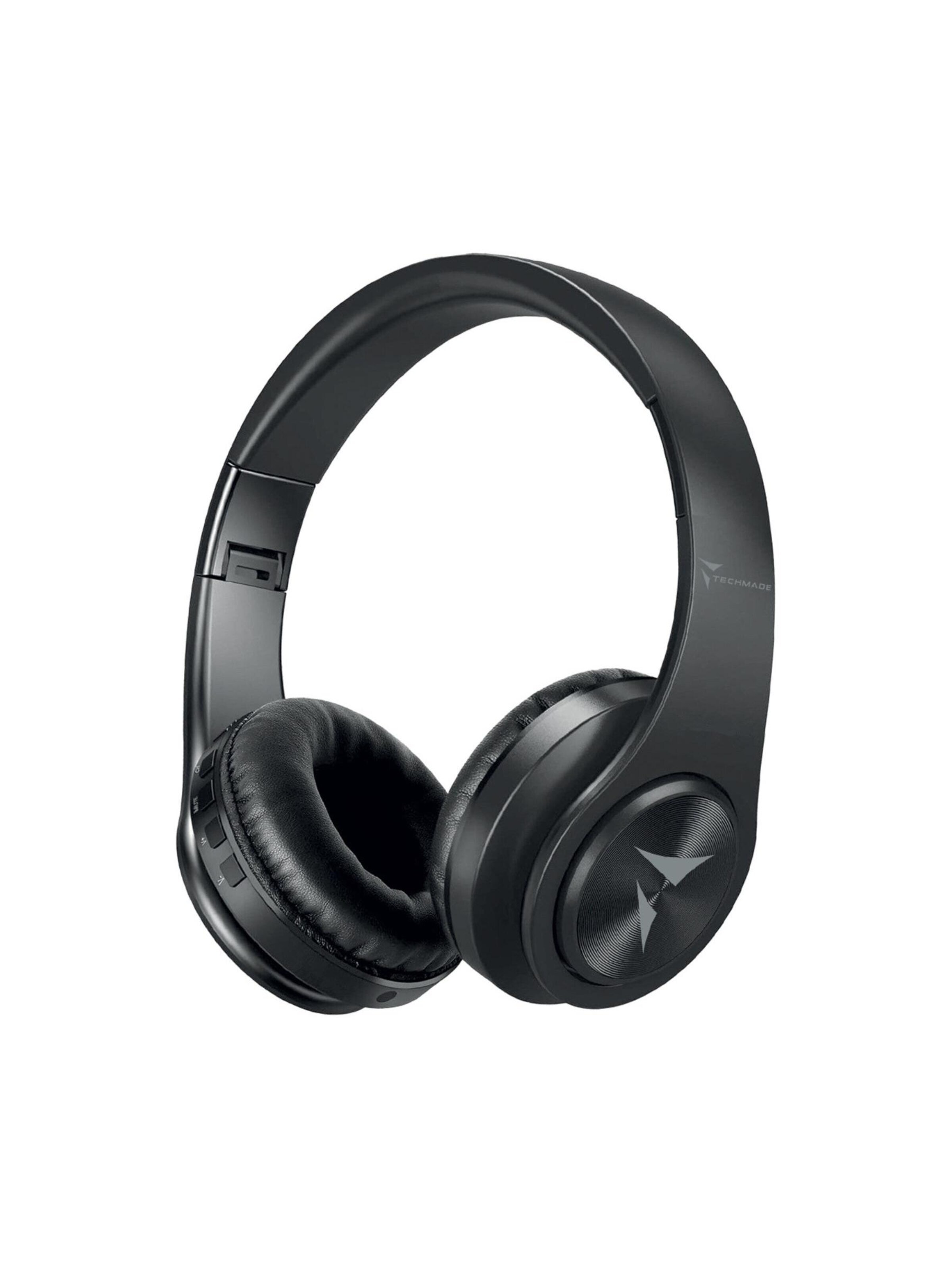 Techmade Headphones in Black: front