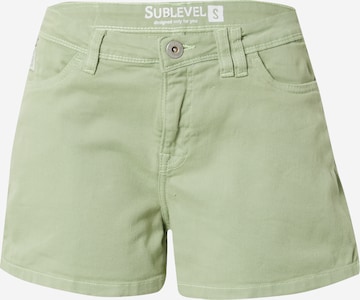 Sublevel Regular Pants in Green: front