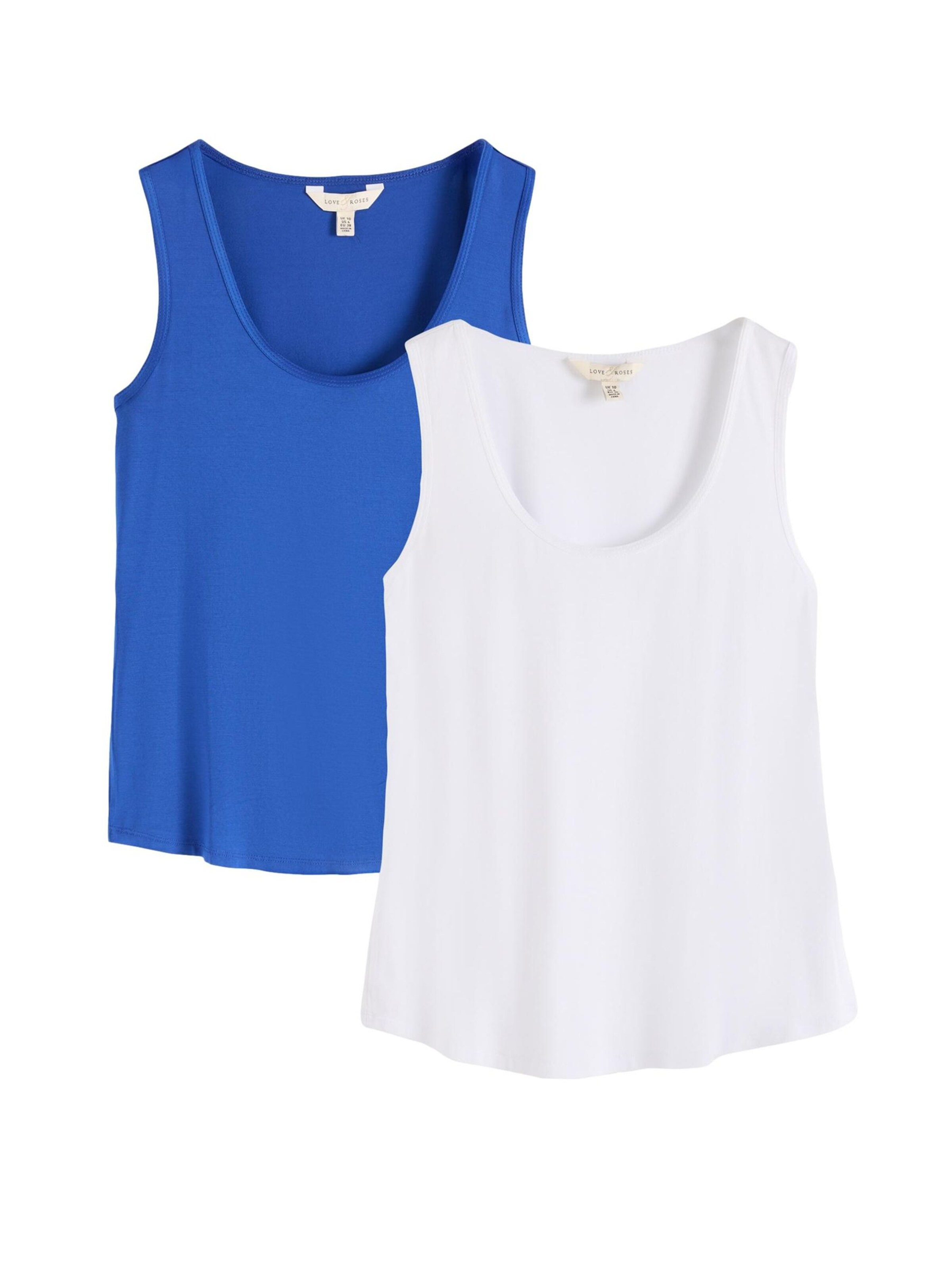 Top di love & roses in blu: frontale