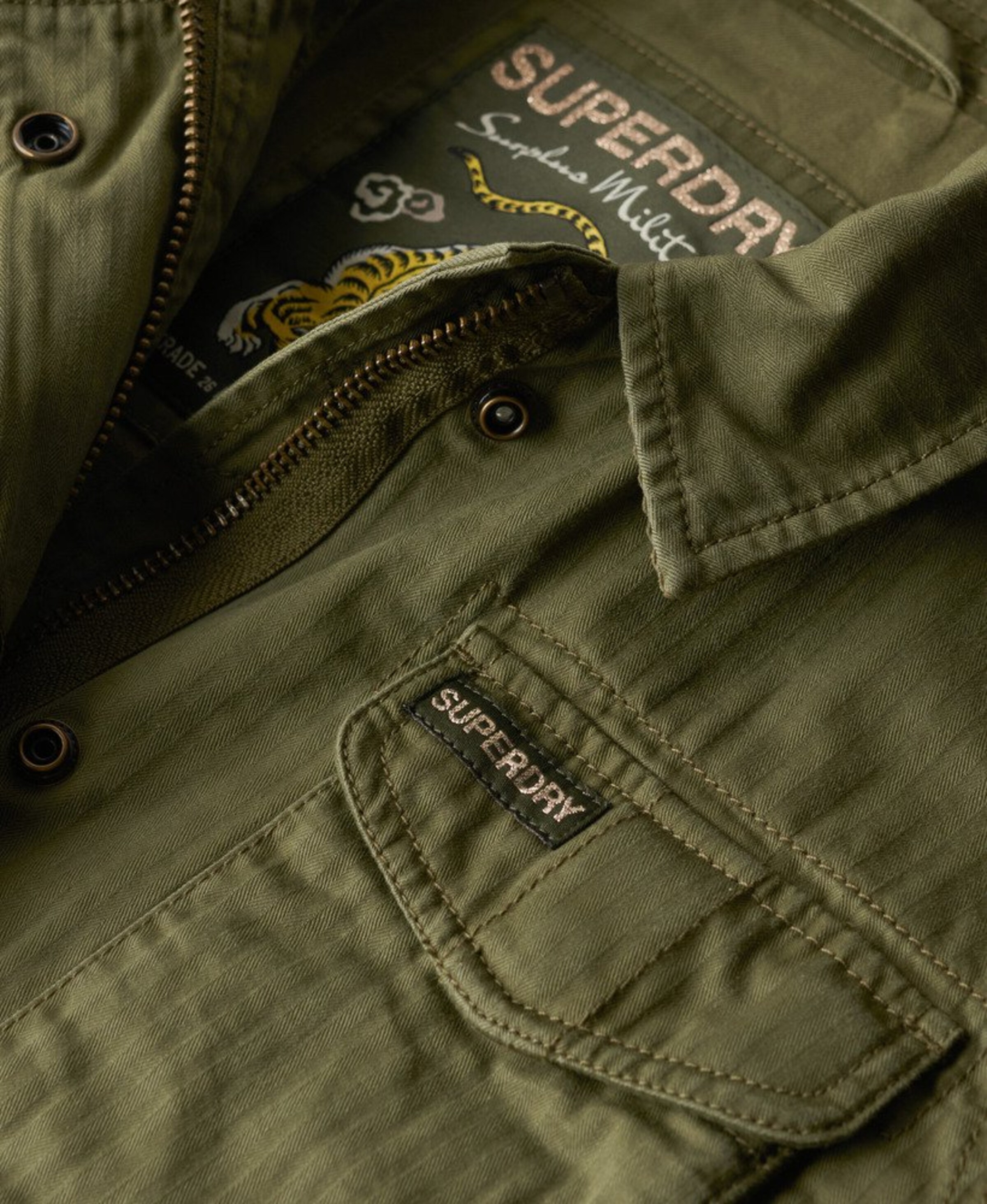 Superdry Tussenjas 'Military' in Groen