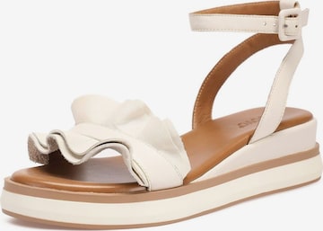 INUOVO Strap Sandals in Beige: front