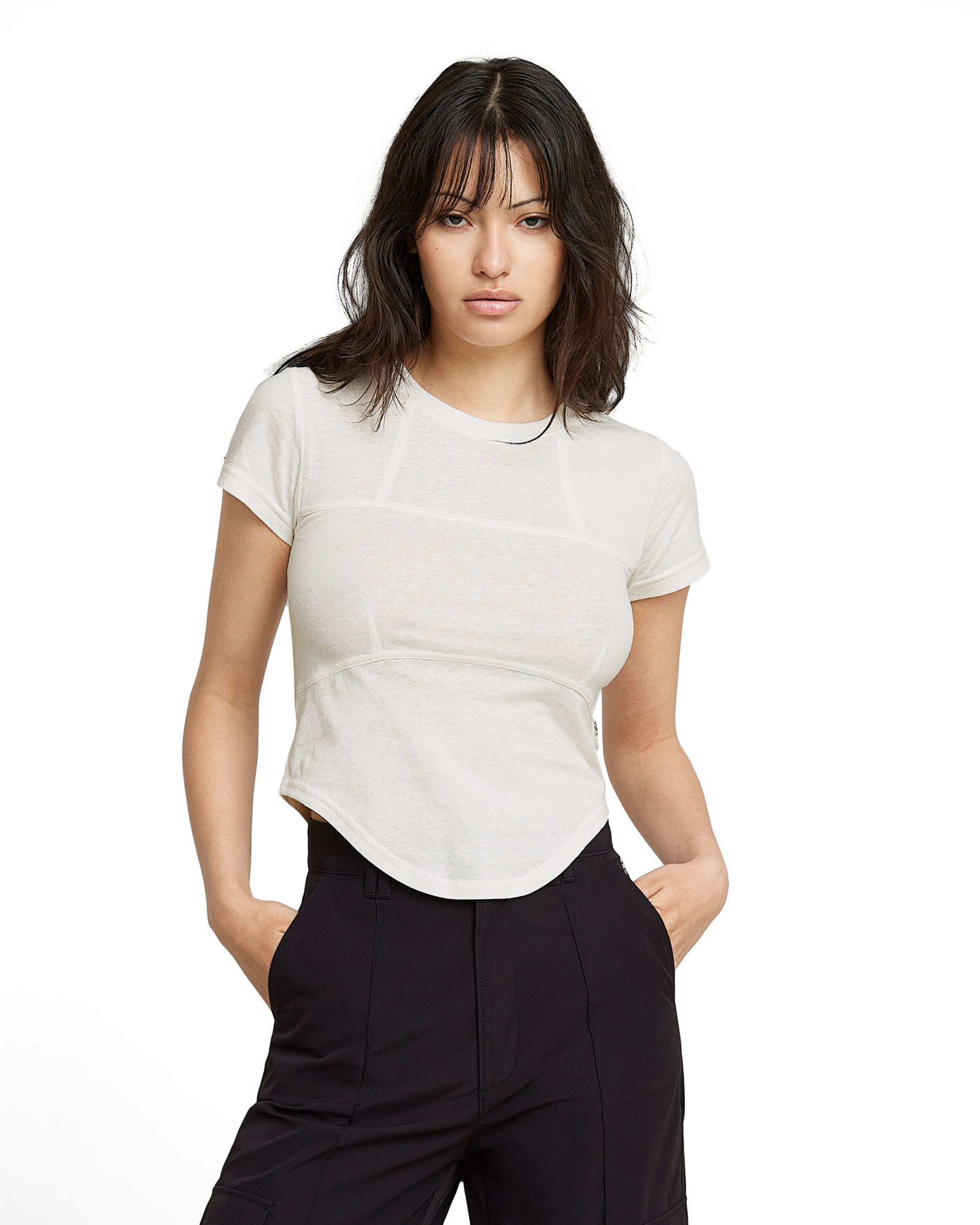 G-STAR Topshirt 'Corset' in Weiß: Vorderseite