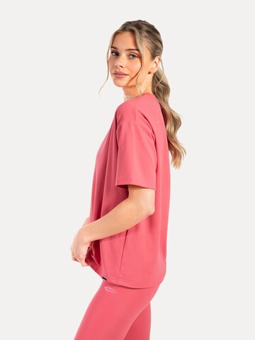 Smilodox Damen T-Shirt Oversize in Pink: Vorderseite