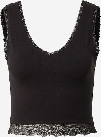 Eight2Nine Top in Black: front