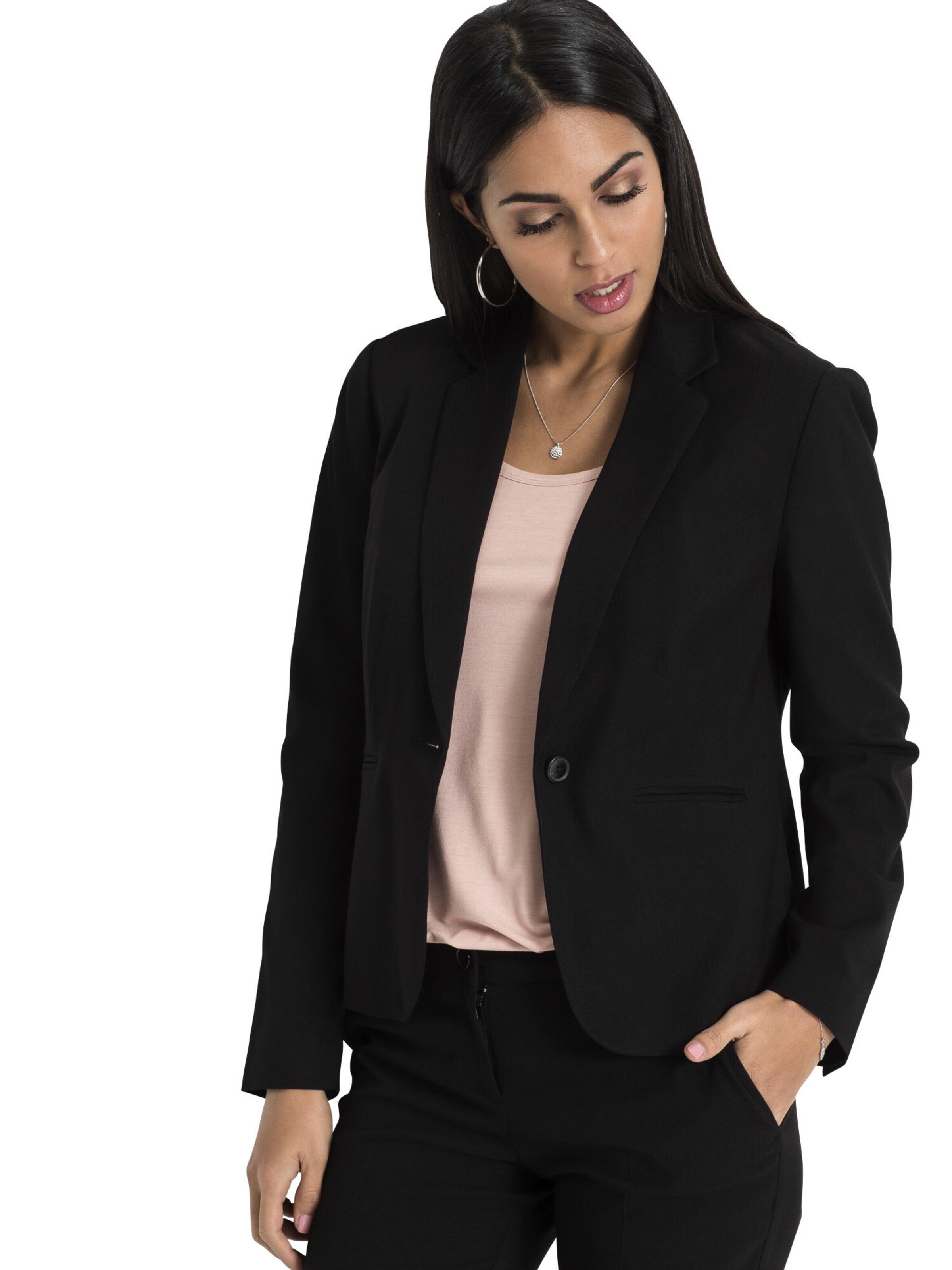 bonprix Blazer ' ' in Schwarz: Vorderseite