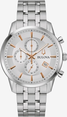 Bulova Analog Watch in Silver: front