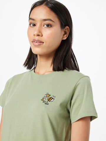 T-shirt 'Let it Bee' Iriedaily en vert