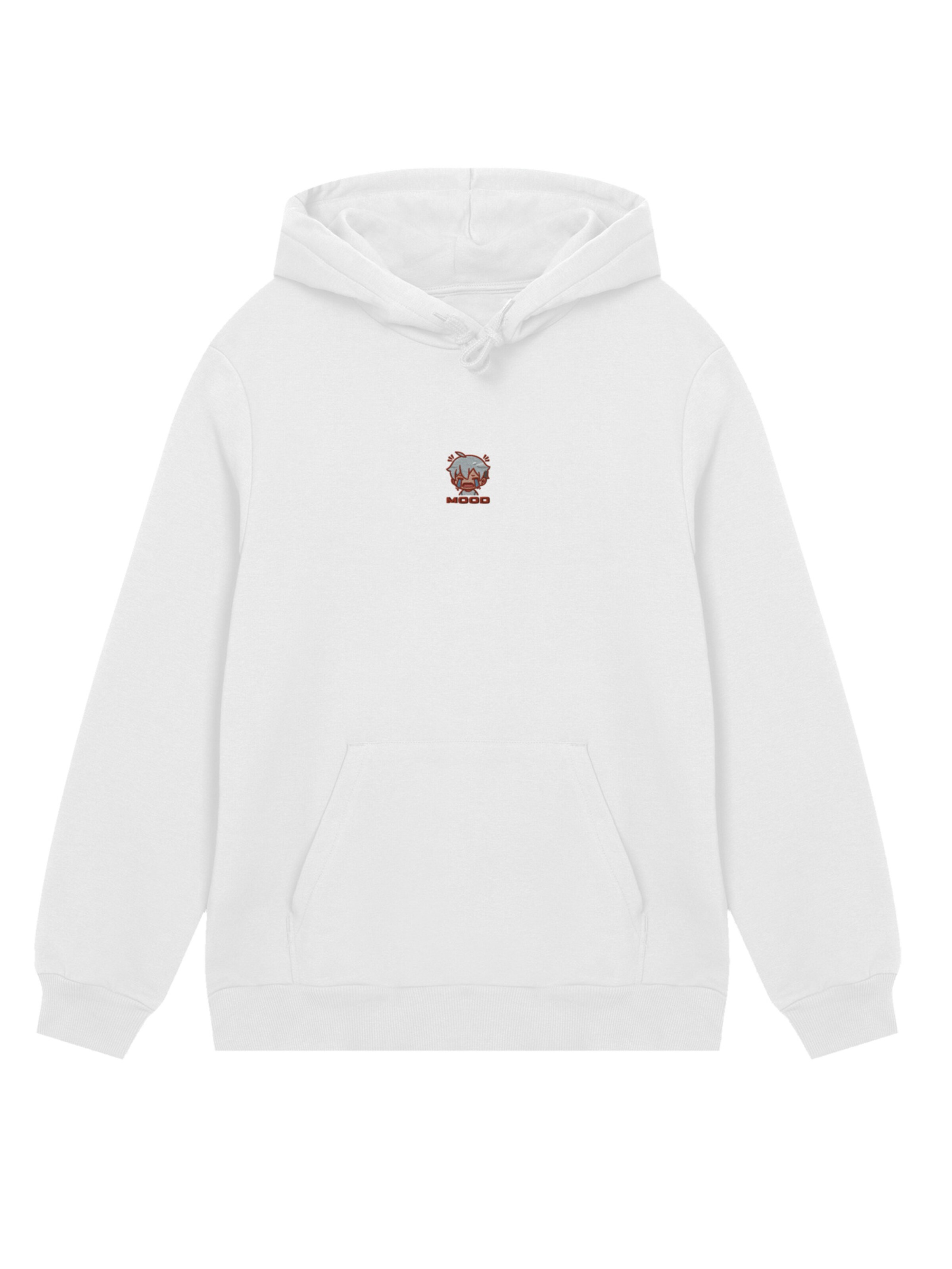 Sweat-shirt 'Mood Stickerei' F4NT4STIC en blanc : devant