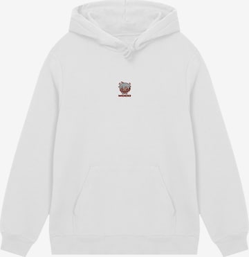 Sweat-shirt 'Mood Stickerei' F4NT4STIC en blanc : devant