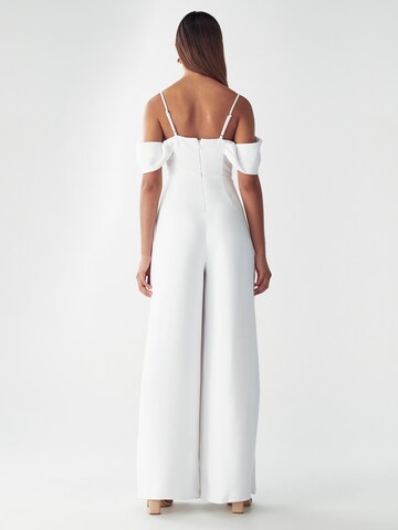 Willa - Jumpsuit 'Albany' en blanco: atrás