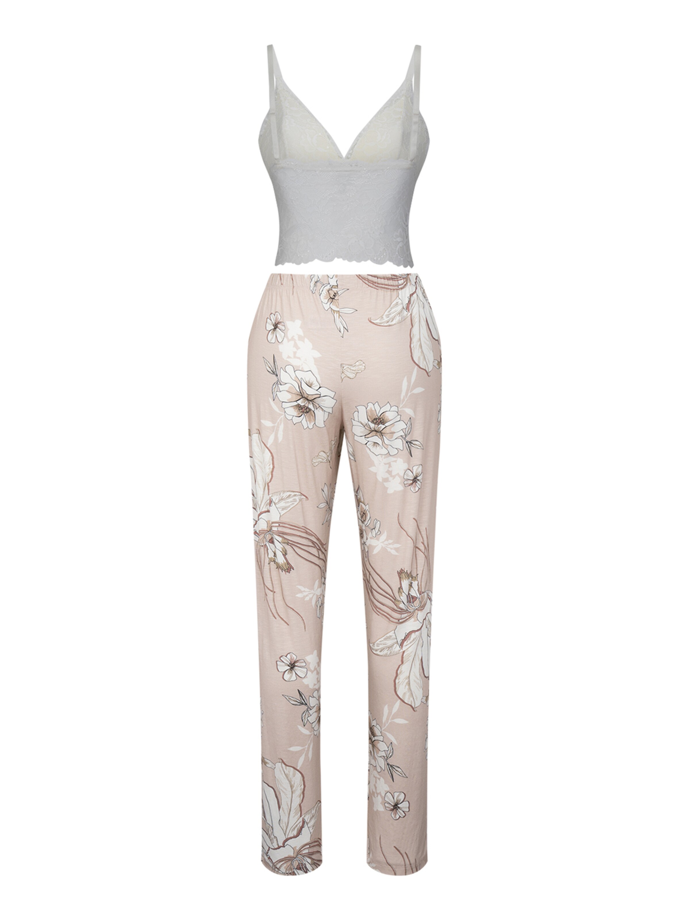 Pyjama ' Gown, Bralet & Pants Dianthus ' Goldenbay en rose