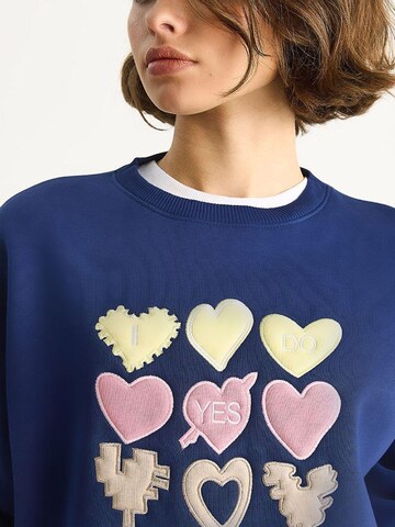 Sweat-shirt Bianco Lucci en bleu