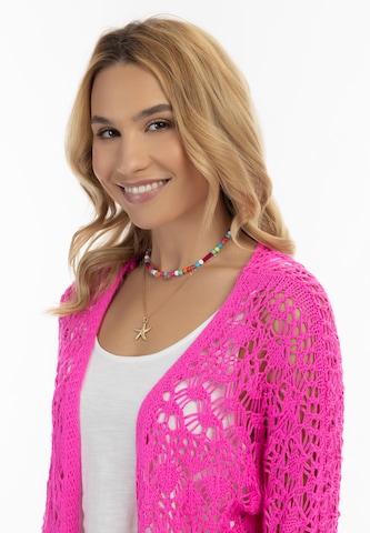 Cardigan IZIA en rose