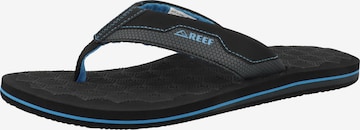 REEF T-Bar Sandals 'The Ripper' in Black: front