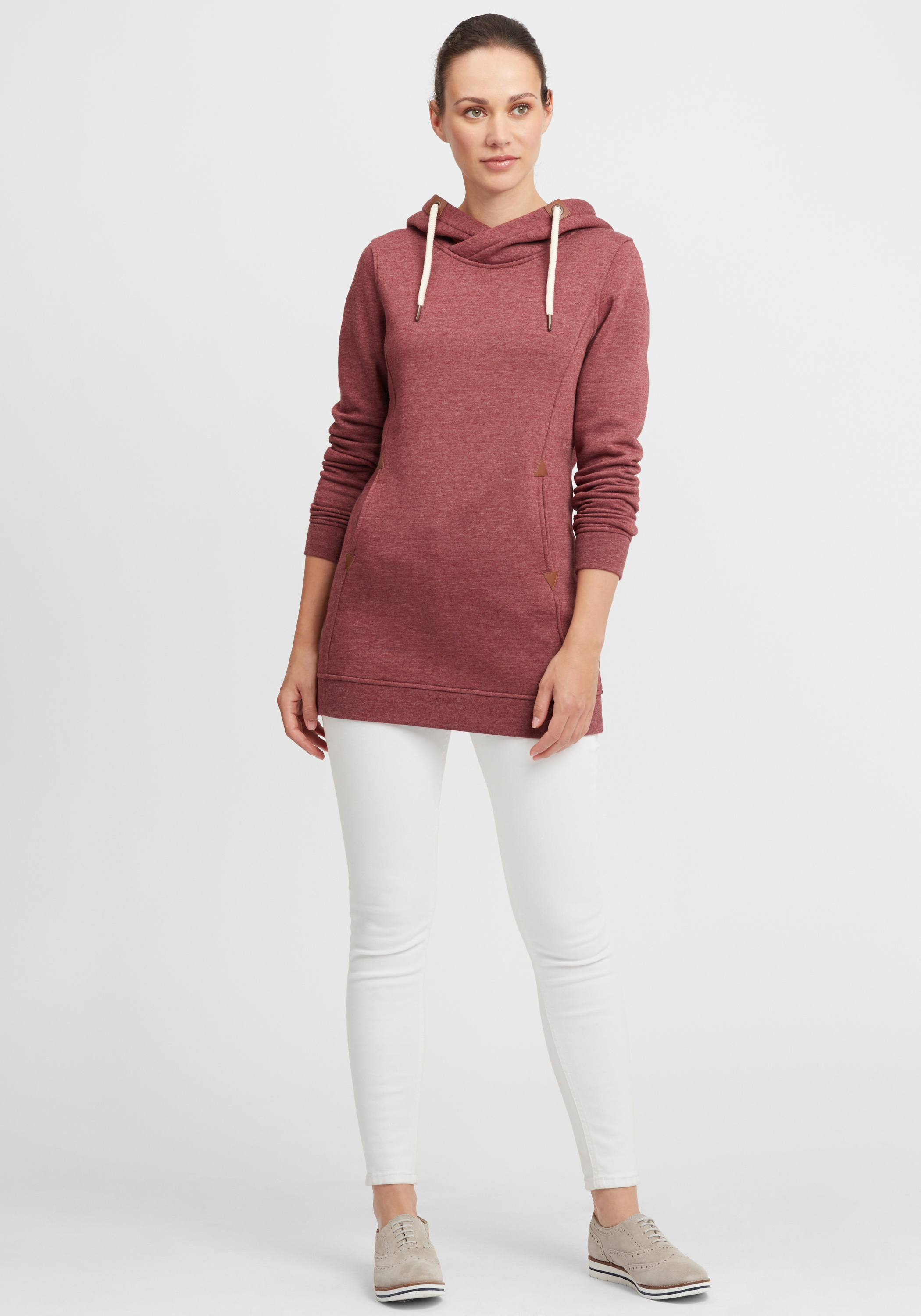 Oxmo Hoodie Vicky Hood-Long in Rot 