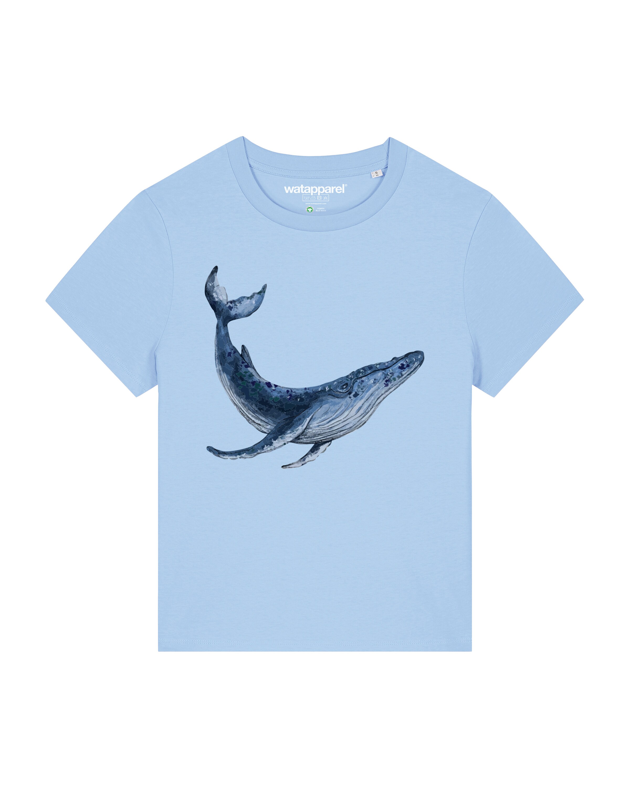 Maglietta 'Wal' di Watapparel in blu: frontale