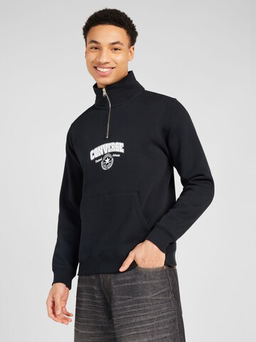 CONVERSE Sweatshirt 'RETRO CHUCK GRAPHIC' i svart: framsida