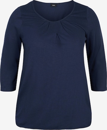 Zizzi Blouse in Blue: front